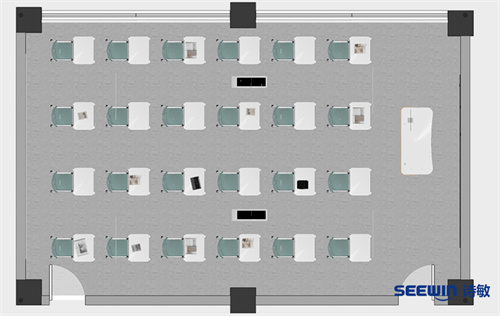 標(biāo)準(zhǔn)教室-明匯單人課桌平面圖