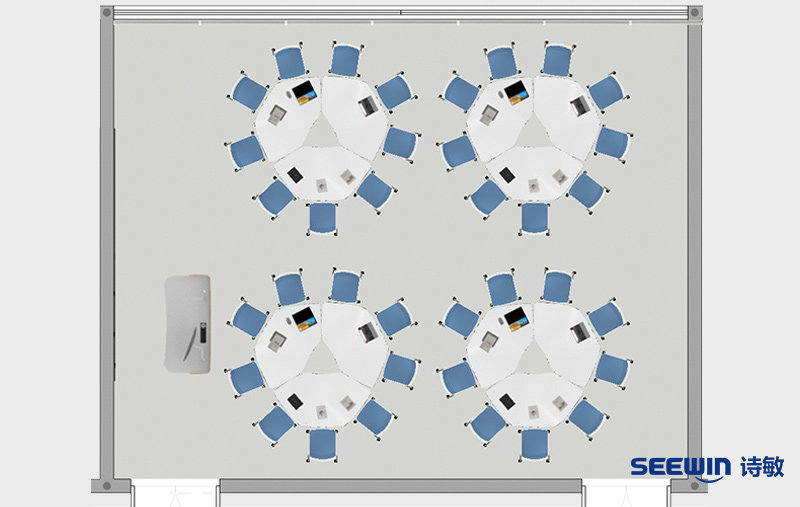 智慧教室-柯林組合桌平面圖